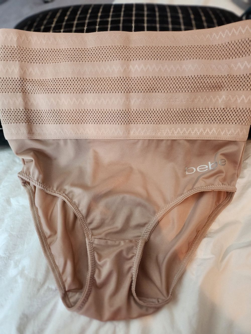 bebe High-Waist Shaping Brief in Nude Blush